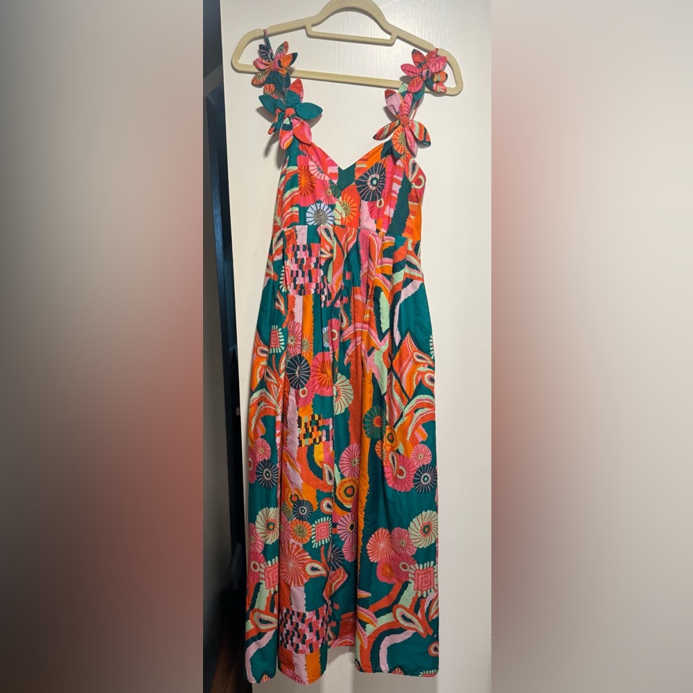 FARM Rio Pink and Green Floral High-Low Dress - Picture 4 of 13